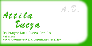 attila ducza business card